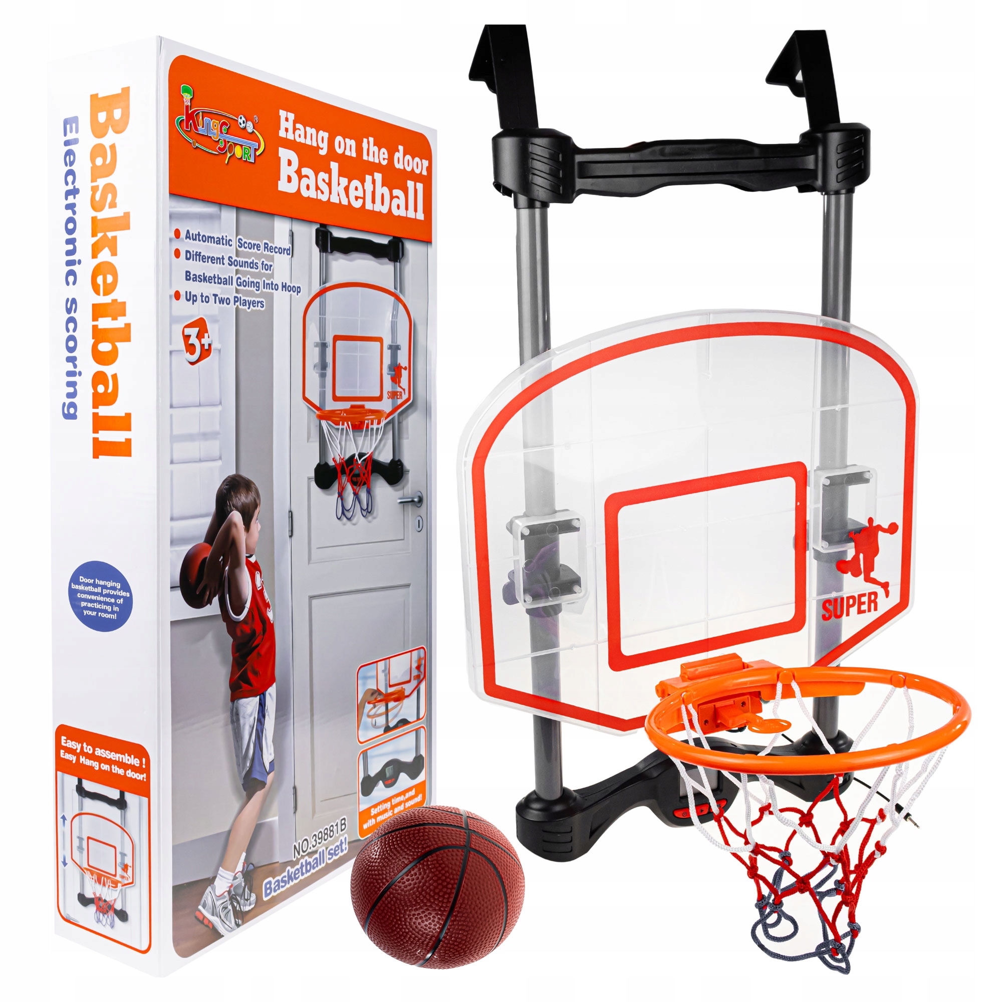 INTERAKTÍVNA BASKETBALOVÁ TABUĽA PRE DETI KOŠÍK + POČÍTADLO ZÁSAHOV LOPTY